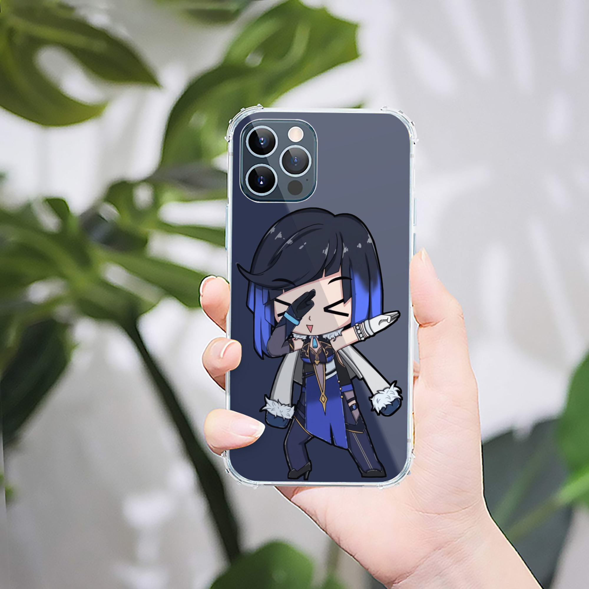 げんし神 夜兰 やらん genshin Yaran 【iPhone 12シリーズ対応】透明スマホケース（クリアソフトケース）